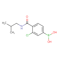 Chemical structure of {3-chloro-4-[(2-methylpropyl)carbamoyl]phenyl}boronic acid - CSSB00021034051