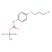 Chemical structure of tert-butyl N-[4-(3-hydroxypropoxy)phenyl]carbamate - CSSB00113820865