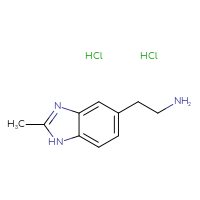 Chemical structure of 2-(2-methyl-1H-1,3-benzodiazol-5-yl)ethan-1-amine dihydrochloride - CSSB00102564806