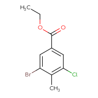 Chemical structure of ethyl 3-bromo-5-chloro-4-methylbenzoate - CSSB00012360616