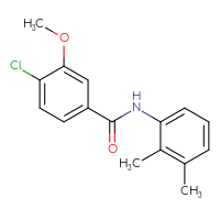 Chemical structure of 4-chloro-N-(2,3-dimethylphenyl)-3-methoxybenzamide - CSSB02034531508