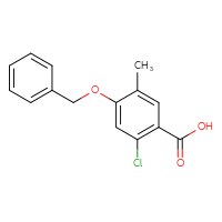 Chemical structure of 4-(benzyloxy)-2-chloro-5-methylbenzoic acid - CSSB06596409094