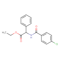Chemical structure of ethyl 2-[(4-chlorophenyl)formamido]-2-phenylacetate - CSSB00903758431
