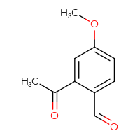 Chemical structure of 2-acetyl-4-methoxybenzaldehyde - CSSB00010631582