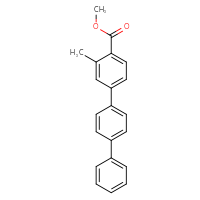 Chemical structure of methyl 4-{[1,1'-biphenyl]-4-yl}-2-methylbenzoate - CSSB06581995154