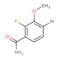 Chemical structure of 4-bromo-2-fluoro-3-methoxybenzamide - CSSB00011096135