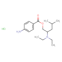 Chemical structure of 2-(diethylamino)-4-methylpentyl 4-aminobenzoate hydrochloride - CSSB00025767239
