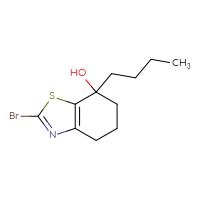 Chemical structure of 2-bromo-7-butyl-4,5,6,7-tetrahydro-1,3-benzothiazol-7-ol - CSSB21246281813