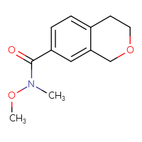 Chemical structure of N-methoxy-N-methyl-3,4-dihydro-1H-2-benzopyran-7-carboxamide - CSSB00124513480