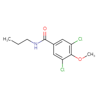 Chemical structure of 3,5-dichloro-4-methoxy-N-propylbenzamide - CSSB00000271030