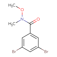 Chemical structure of 3,5-dibromo-N-methoxy-N-methylbenzamide - CSSB00012355375