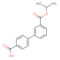 Chemical structure of 3'-[(propan-2-yloxy)carbonyl]-[1,1'-biphenyl]-4-carboxylic acid - CSSB00015266102