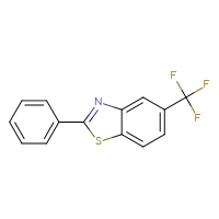 Chemical structure of 2-phenyl-5-(trifluoromethyl)-1,3-benzothiazole - CSSB01410463160