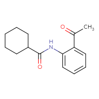 Chemical structure of N-(2-acetylphenyl)cyclohexanecarboxamide - CSSB00026309871