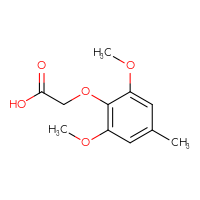 Chemical structure of 2-(2,6-dimethoxy-4-methylphenoxy)acetic acid - CSSB00000246054