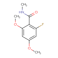 Chemical structure of 2-fluoro-4,6-dimethoxy-N-methylbenzamide - CSSB07133976165