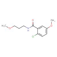 Chemical structure of 2-chloro-5-methoxy-N-(3-methoxypropyl)benzamide - CSSB06273450486