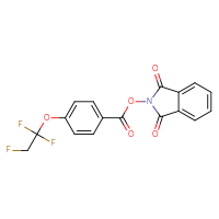 Chemical structure of 1,3-dioxo-2,3-dihydro-1H-isoindol-2-yl 4-(1,1,2-trifluoroethoxy)benzoate - CSSB17484204375