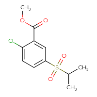 Chemical structure of methyl 2-chloro-5-(propane-2-sulfonyl)benzoate - CSSB01786570934