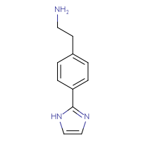 Chemical structure of 2-[4-(1H-imidazol-2-yl)phenyl]ethan-1-amine - CSSB00009865078