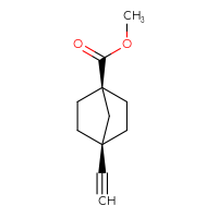 Chemical structure of methyl (1s,4r)-4-ethynylbicyclo[2.2.1]heptane-1-carboxylate - CSSB20620689730