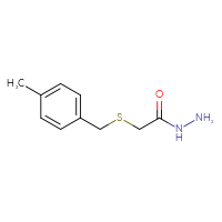Chemical structure of 2-{[(4-methylphenyl)methyl]sulfanyl}acetohydrazide - CSSB00000189995