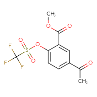 Chemical structure of methyl 5-acetyl-2-(trifluoromethanesulfonyloxy)benzoate - CSSB14823825196