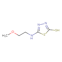 Chemical structure of 5-[(2-methoxyethyl)amino]-1,3,4-thiadiazole-2-thiol - CSSB00000184498