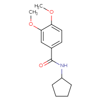 Chemical structure of N-cyclopentyl-3,4-dimethoxybenzamide - CSSB00000385173