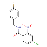 Chemical structure of 4-chloro-N-[(4-fluorophenyl)methyl]-2-nitrobenzamide - CSSB00046771865