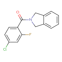 Chemical structure of 2-(4-chloro-2-fluorobenzoyl)-2,3-dihydro-1H-isoindole - CSSB00093629605