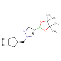 Chemical structure of 1-{[(1R,3R,5S)-bicyclo[3.2.0]heptan-3-yl]methyl}-4-(4,4,5,5-tetramethyl-1,3,2-dioxaborolan-2-yl)-1H-pyrazole - CSSB02147062992