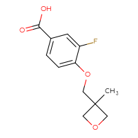 Chemical structure of 3-fluoro-4-[(3-methyloxetan-3-yl)methoxy]benzoic acid - CSSB00103157858