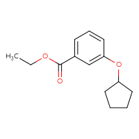 Chemical structure of ethyl 3-(cyclopentyloxy)benzoate - CSSB00103387624