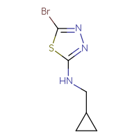 Chemical structure of 5-bromo-N-(cyclopropylmethyl)-1,3,4-thiadiazol-2-amine - CSSB00012111949