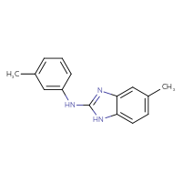 Chemical structure of 5-methyl-N-(3-methylphenyl)-1H-1,3-benzodiazol-2-amine - CSSB00103161377