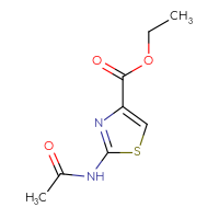 Chemical structure of ethyl 2-acetamido-1,3-thiazole-4-carboxylate - CSSB00000152560