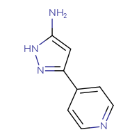 Chemical structure of 3-(pyridin-4-yl)-1H-pyrazol-5-amine - CSSB00000745697