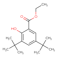 Chemical structure of ethyl 3,5-di-tert-butyl-2-hydroxybenzoate - CSSB00160997270