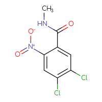 Chemical structure of 4,5-dichloro-N-methyl-2-nitrobenzamide - CSSB21043407345