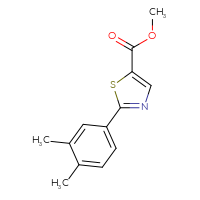 Chemical structure of methyl 2-(3,4-dimethylphenyl)-1,3-thiazole-5-carboxylate - CSSB00006257371