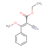 Chemical structure of ethyl 2-cyano-3-methoxy-3-phenylprop-2-enoate - CSSB00000719328