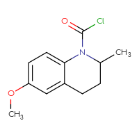 Chemical structure of 6-methoxy-2-methyl-1,2,3,4-tetrahydroquinoline-1-carbonyl chloride - CSSB14975700896