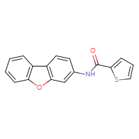 Chemical structure of N-{8-oxatricyclo[7.4.0.0²,⁷]trideca-1(9),2(7),3,5,10,12-hexaen-5-yl}thiophene-2-carboxamide - CSSB00047625770