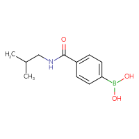 Chemical structure of {4-[(2-methylpropyl)carbamoyl]phenyl}boronic acid - CSSB00000040311