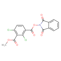 Chemical structure of 1-(1,3-dioxo-2,3-dihydro-1H-isoindol-2-yl) 3-methyl 2,4-dichlorobenzene-1,3-dicarboxylate - CSSB17484212659