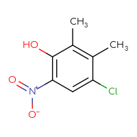 Chemical structure of 4-chloro-2,3-dimethyl-6-nitrophenol - CSSB00015814515