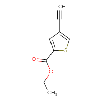 Chemical structure of ethyl 4-ethynylthiophene-2-carboxylate - CSSB06582004749