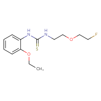 Chemical structure of 1-(2-ethoxyphenyl)-3-[2-(2-fluoroethoxy)ethyl]thiourea - CSSB01875727281