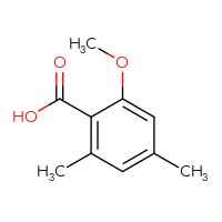 Chemical structure of 2-methoxy-4,6-dimethylbenzoic acid - CSSB00012180181